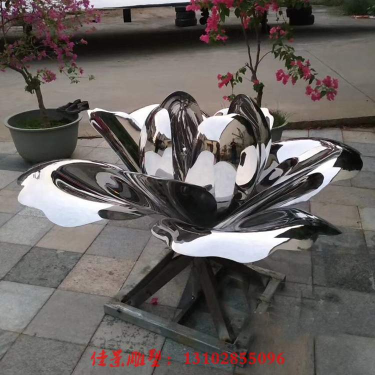 不锈钢花朵雕塑