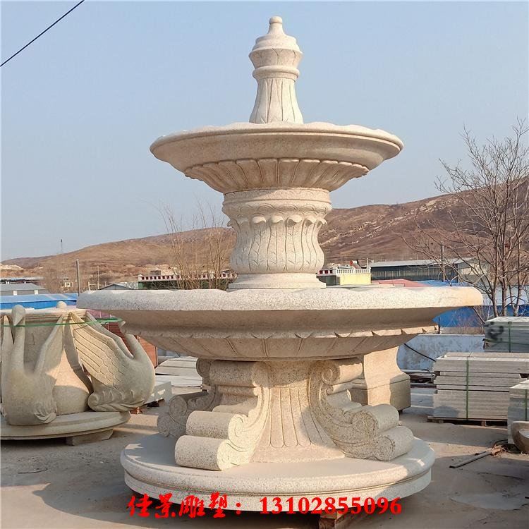 石雕喷泉的装饰效果