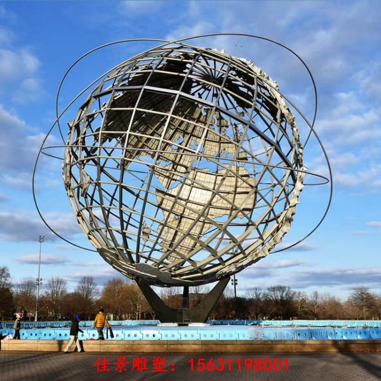 广场不锈钢大型地球仪雕塑设计