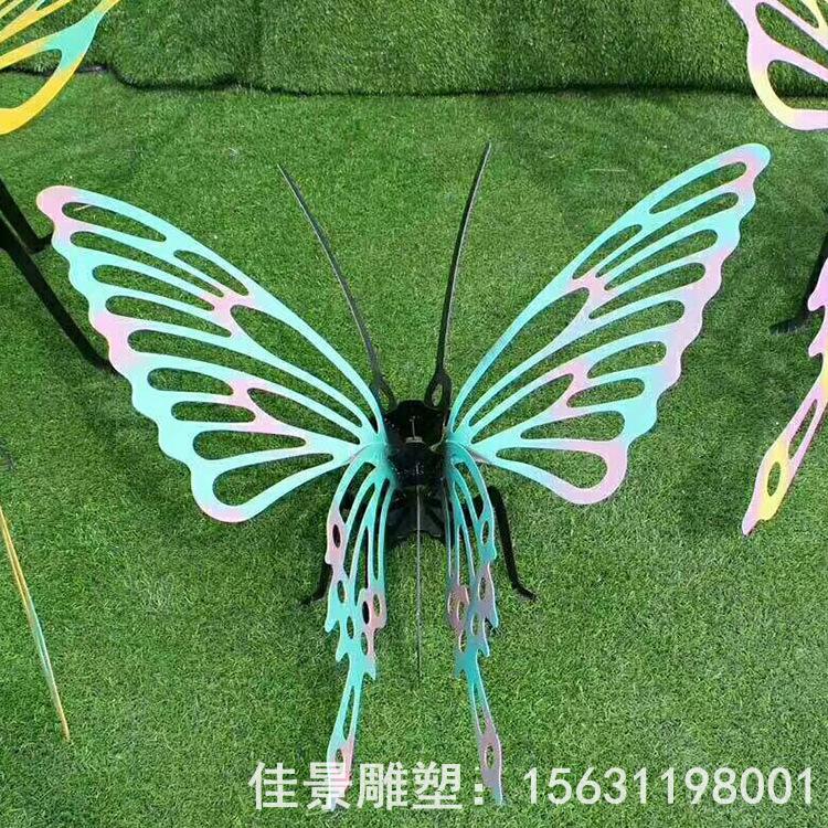 大型不锈钢蝴蝶动物雕塑