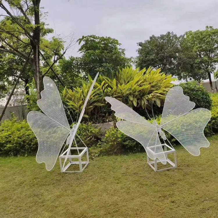 不锈钢公园蝴蝶动物标志雕塑