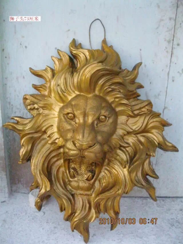 辟邪狮子头动物景观铜雕