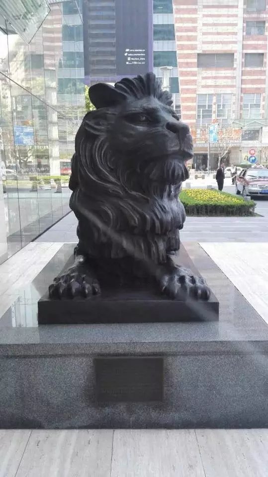 狮子头动物标志景观铜雕