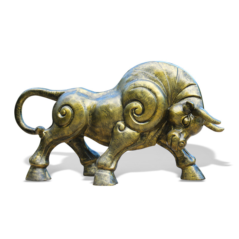 牛广场动物标志铜雕