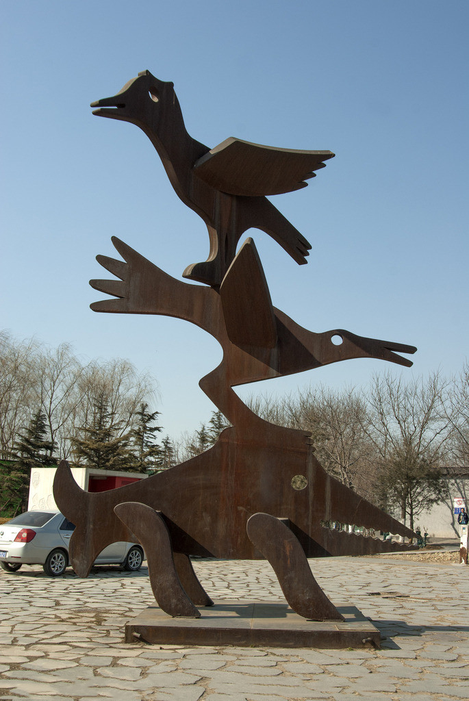 城市鸟动物景观铜雕