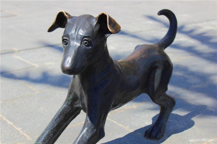 生肖狗抽象动物铜雕