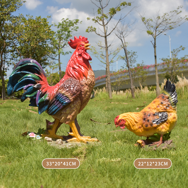 玻璃钢鸡动物雕塑