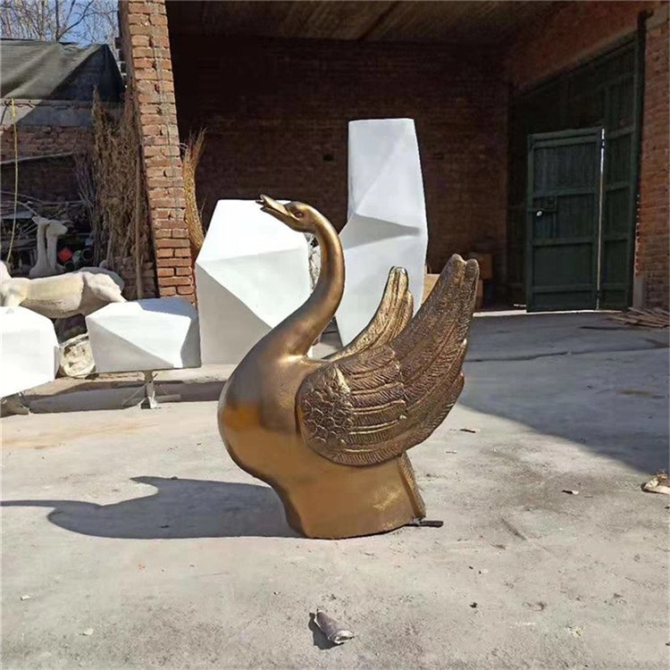天鹅公园动物铜雕