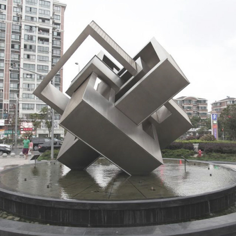 城市不锈钢魔方雕塑