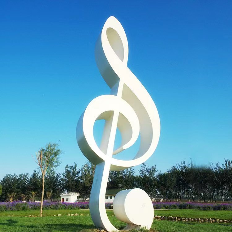 城市不锈钢音符雕塑