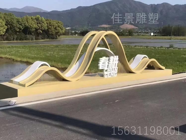 不锈钢春耕雕塑 景观雕塑厂家