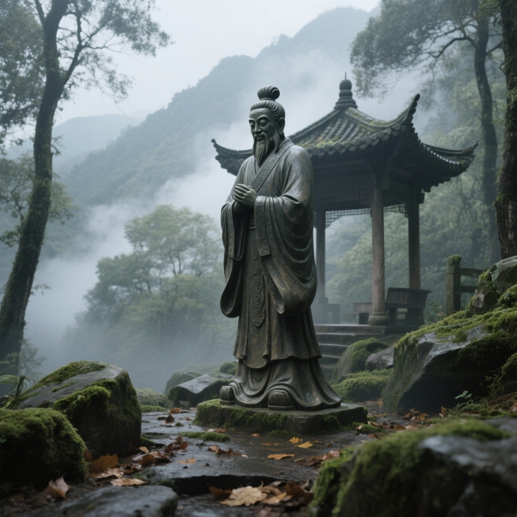 礼仪人物 铸铜孔子雕塑