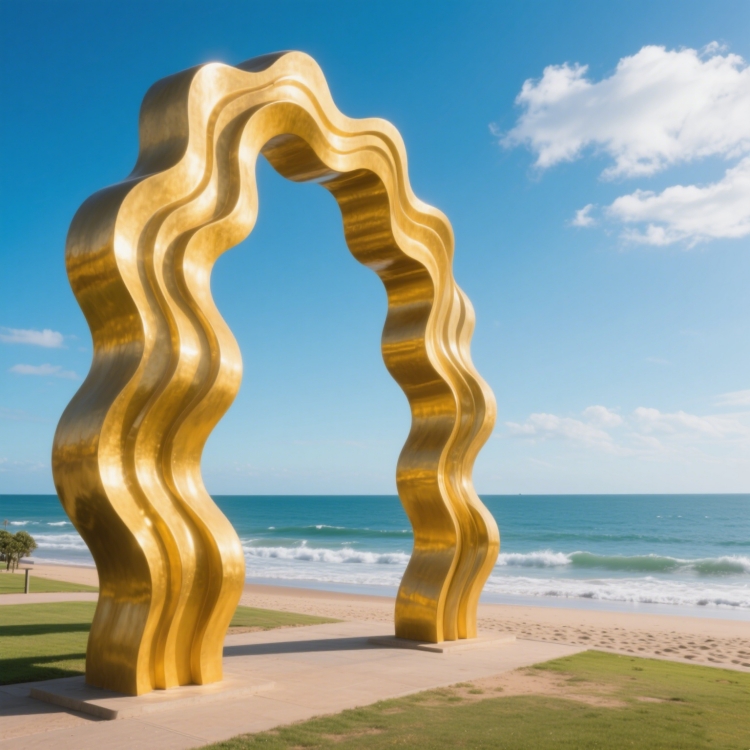 拱门雕塑作为景区的标志性景观，对提升景区的游览体验和品牌影响力有哪些具体作用